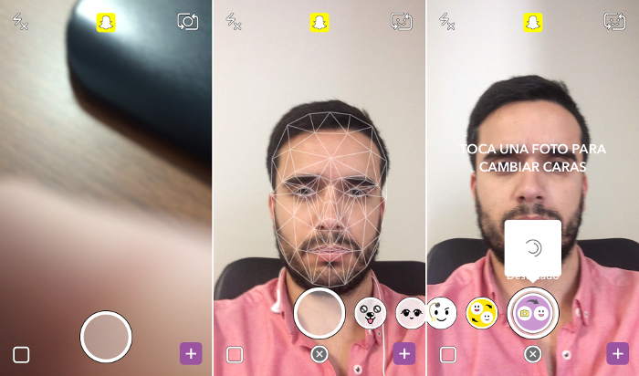 Como intercambiar tu cara en Snapchat con una foto guardada en la